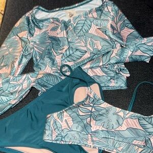 Art class 3 piece girls swim set 7/8 EUC